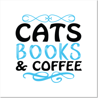 potter cats book and coffee or tea Posters and Art